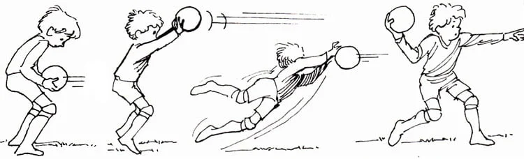 Illustration of child doing a technique sequence 2