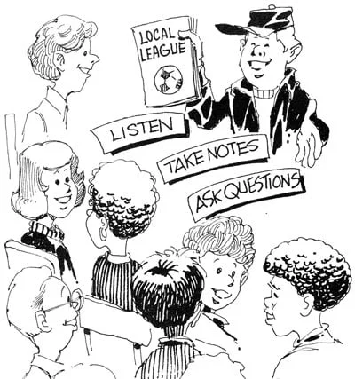 Illustration of parents talking to lead officers